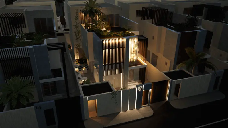 Housing development and private villa